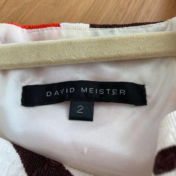 David Meister Ivory, Bown, Orange Dress Sleevless - Picture 5 of 5